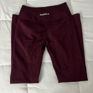 AUROLA burgandy red workout leggings